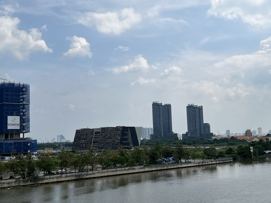 Dự án Sóng Việt của Sonkim Land đang triển khai có vị trí đắc địa thuộc KĐT mới Thủ Thiêm - Ảnh: Huyền Châm