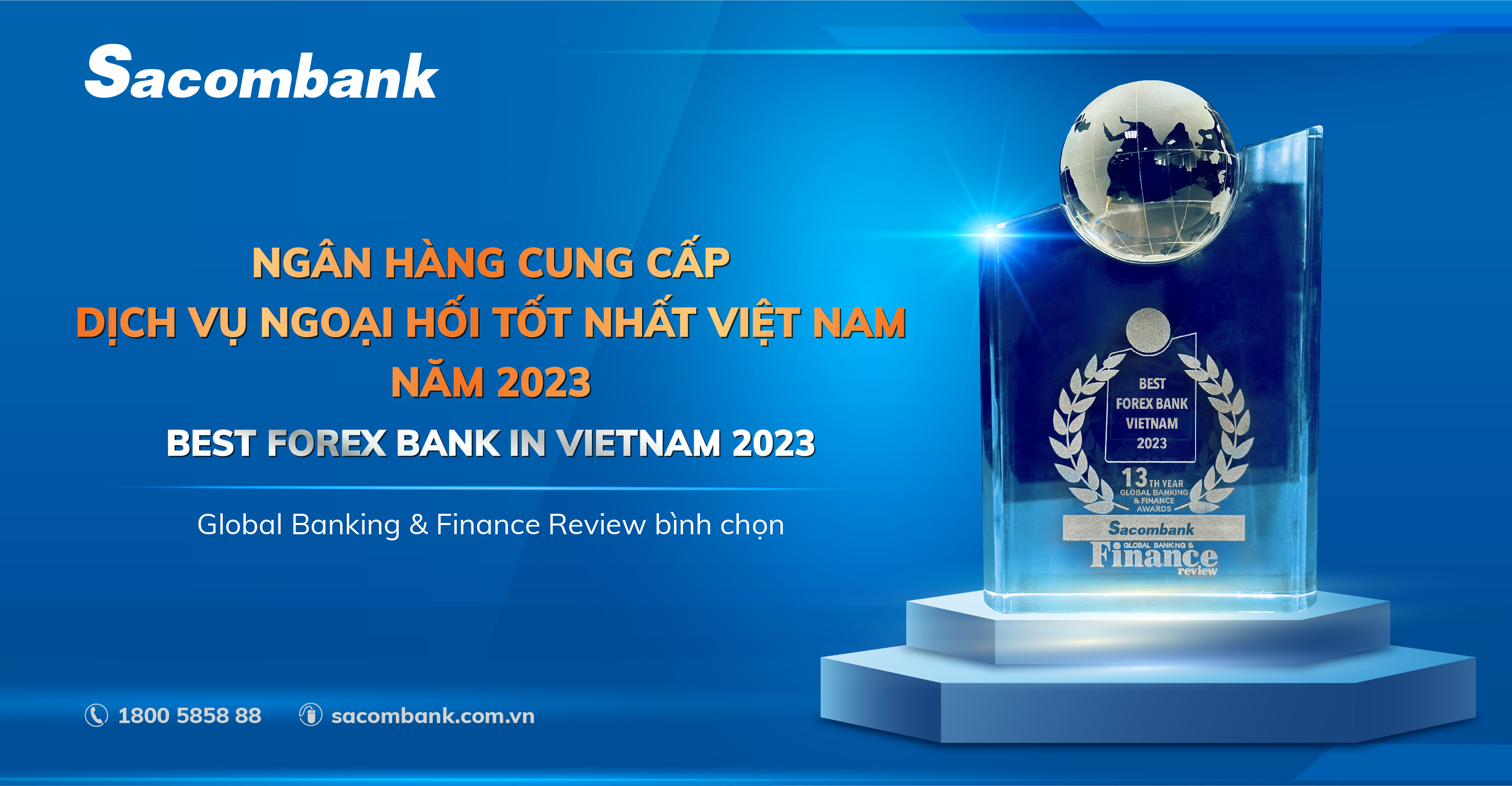 Sacombank cung cấp dịch vụ ngoại hối tốt nhất việt nam 3 năm liên tiếp