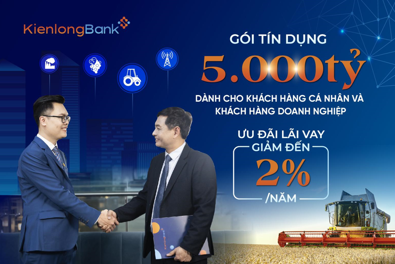 KienlongBank giảm lãi suất cho vay lên đến 2%/năm