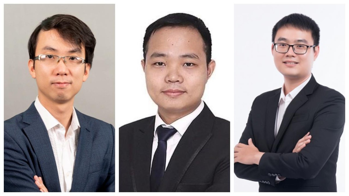 Từ trái qua: Ông Đinh Quang Hinh, ông Bùi Văn Huy, ông Trần Trương Mạnh Hiếu.