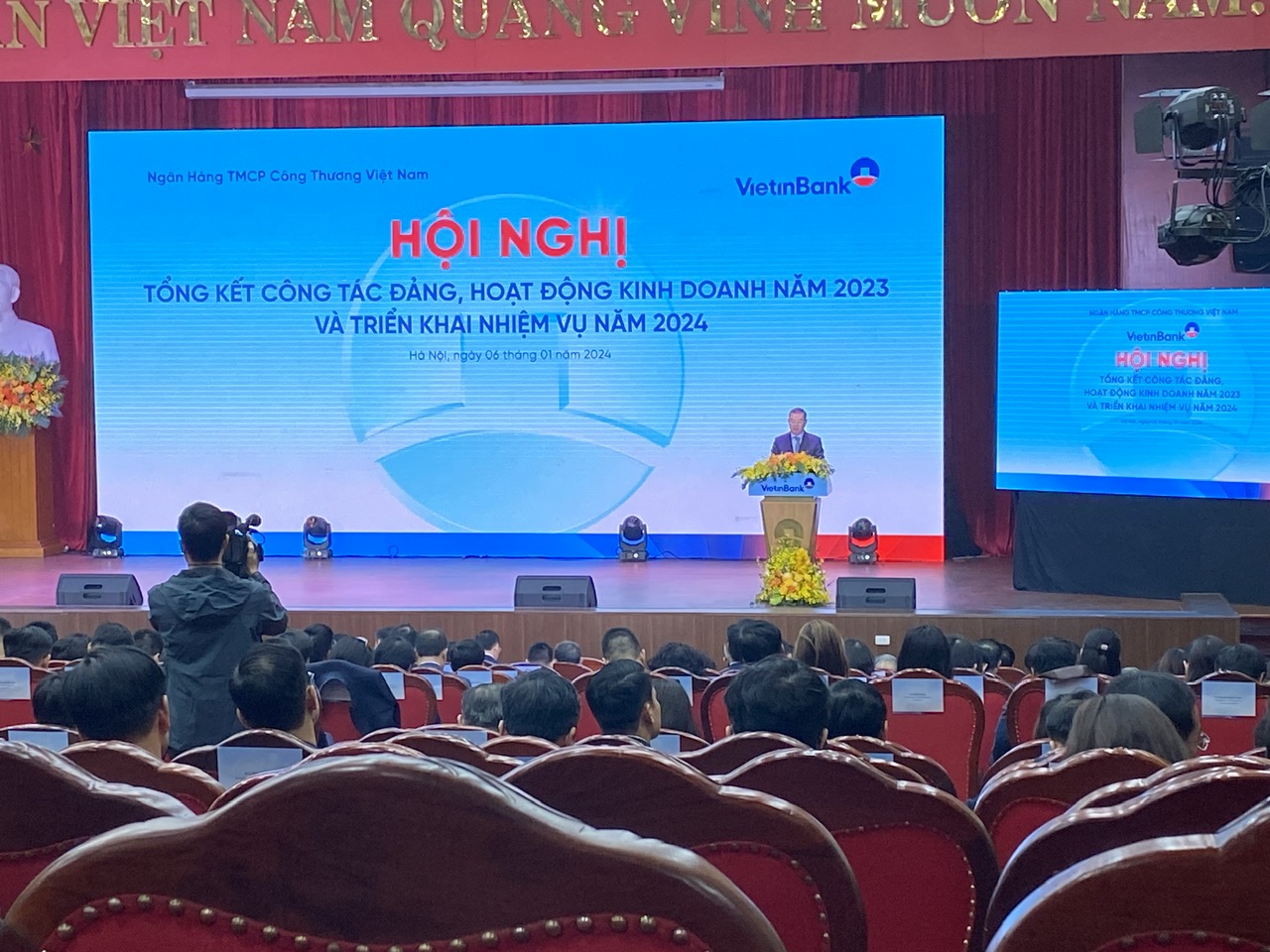 Hội nghị Tổng kết công tác Đảng, hoạt động kinh doanh năm 2023 và triển khai nhiệm vụ 2024 của VietinBank.