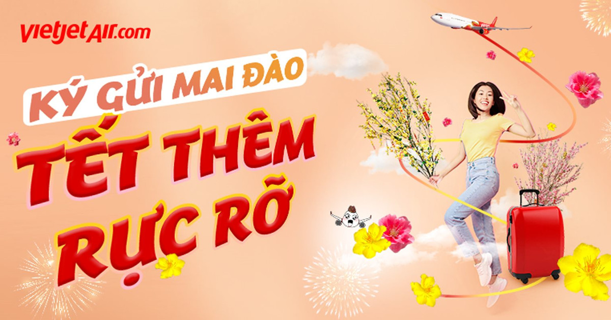 Đưa Xuân đi khắp mọi miền với dịch vụ vận chuyển mai, đào của Vietjet dịp Tết 2024