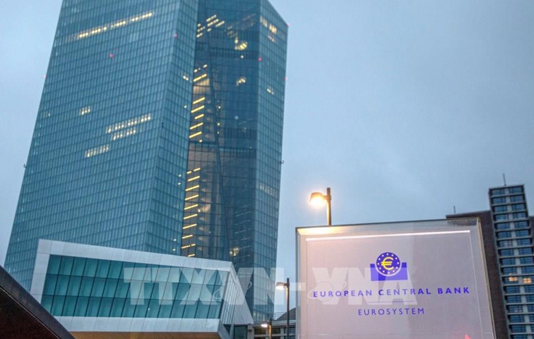 Trụ sở Ngân hàng Trung ương châu Âu (ECB) tại Frankfurt am Main, Đức. Ảnh: AFP/TTXVN
