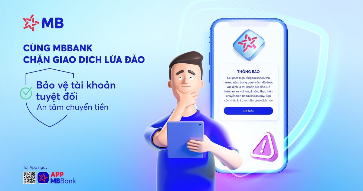 MB thêm tính năng nhận diện tài khoản lừa đảo khi chuyển tiền