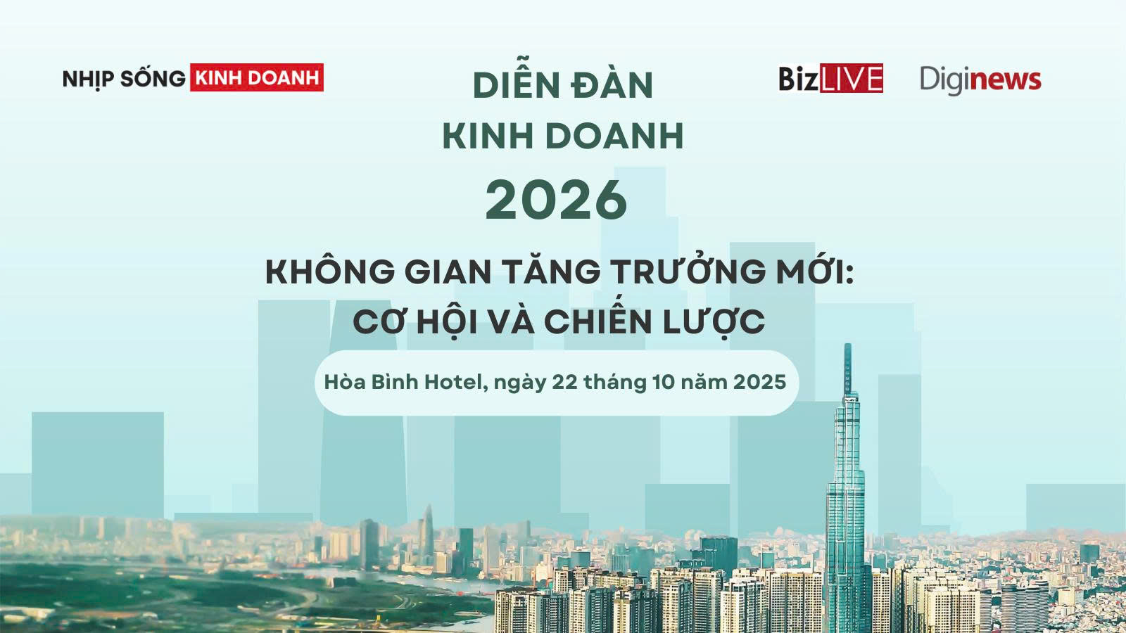 Diễn đàn Kinh doanh 2026 sắp diễn ra vào sáng 22/10