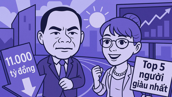 Bà Nguyễn Thị Phương Thảo trở lại Top 5 người giàu nhất khi VJC, HDB tăng vọt, ông Trương Gia Bình vào lại top 10 với khối tài sản 13.100 tỷ đồng
