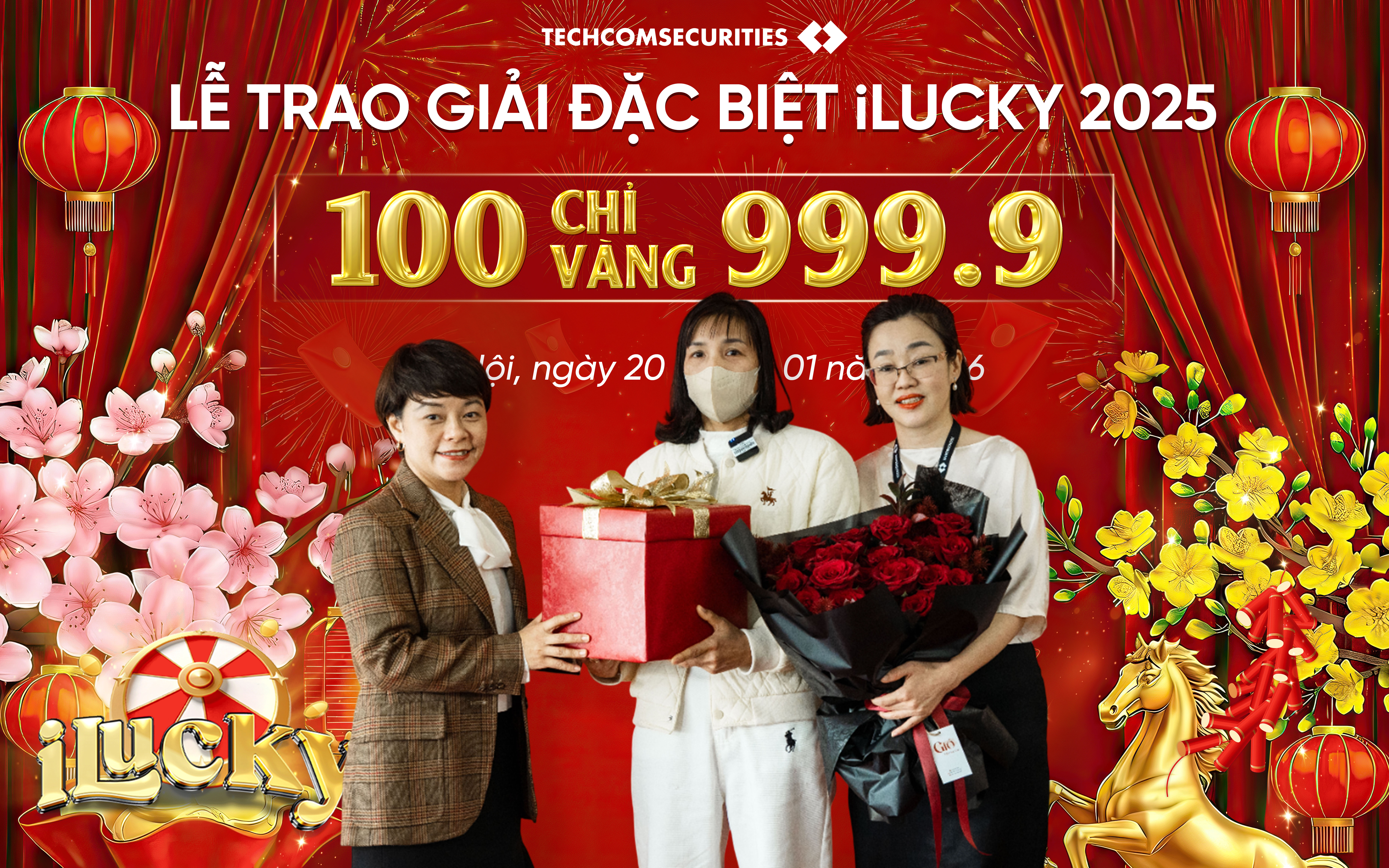 TCBS trao giải đặc biệt iLucky 2025 trị giá 100 chỉ vàng cho khách hàng