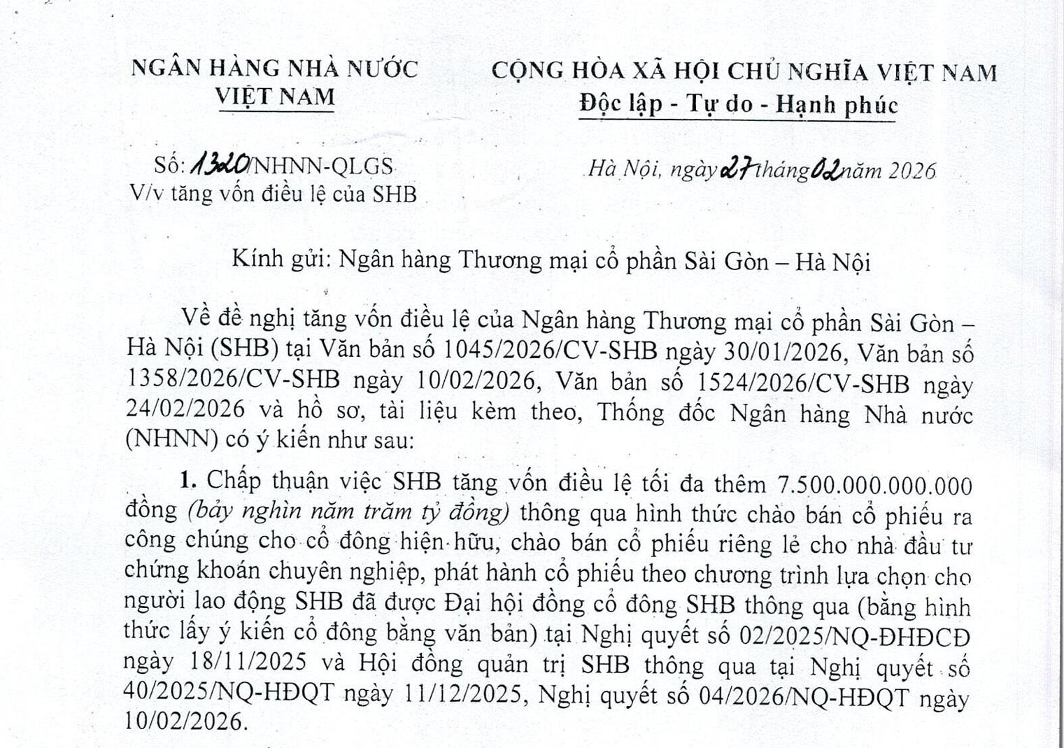 https://doanhnghiepkinhtexanh.vn/shb-chot-lich-dhdcd-2026-tang-von-len-53442-ty-dong-a45007.html