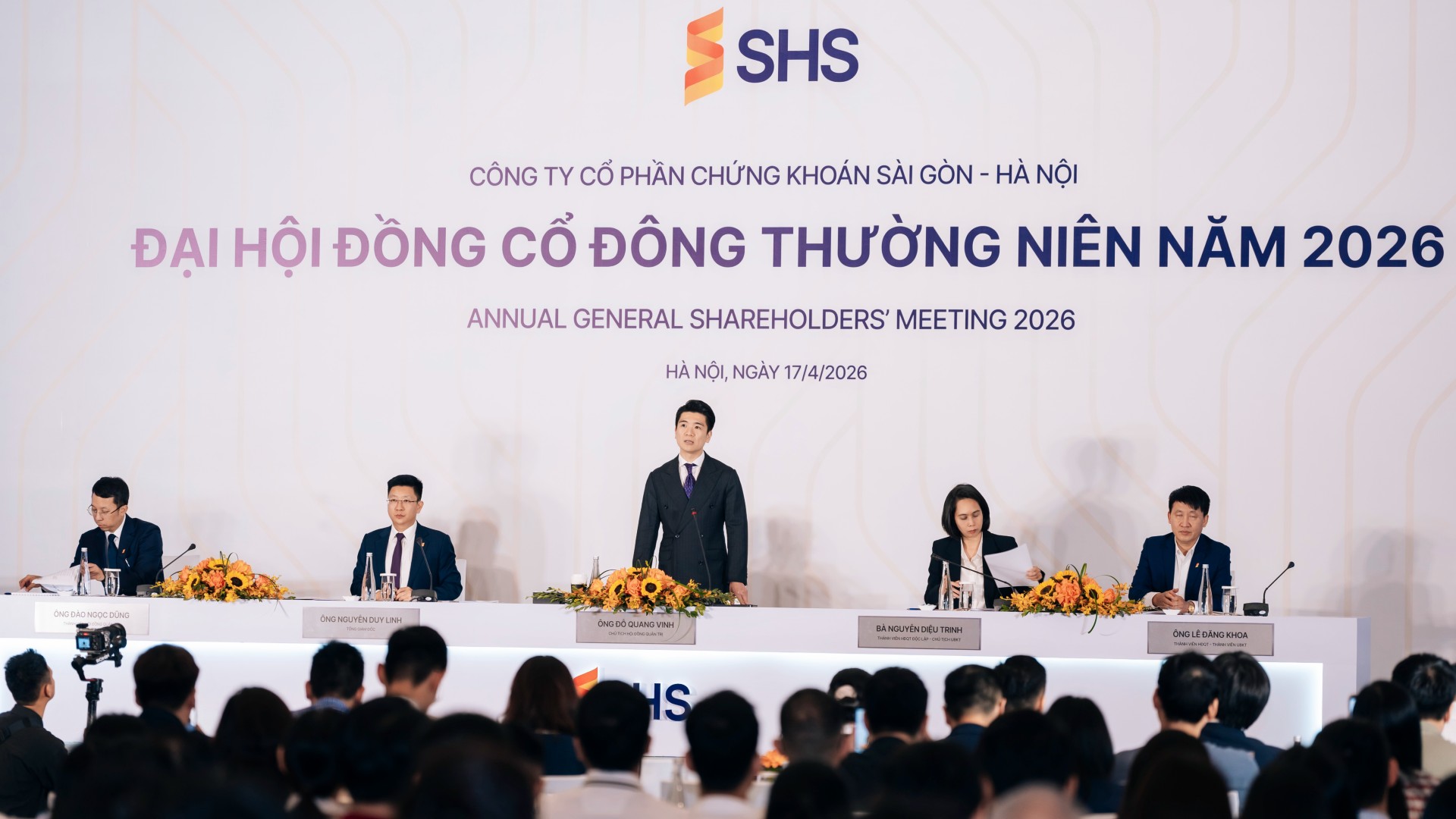 ĐHĐCĐ Chứng khoán SHS: Cổ đông tham gia kỷ lục, tân CEO đặt mục tiêu thị phần tăng gấp 2 lần trong năm 2026