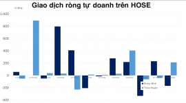 Tự doanh tiếp tục bán ra VN30 và mua NVL
