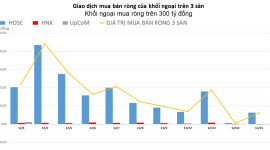 Khối ngoại chỉ mua ròng trên sàn HOSE