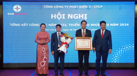 Sản lượng điện sản xuất năm 2023 của EVNGENCO3 đạt 29,5 tỷ kWh