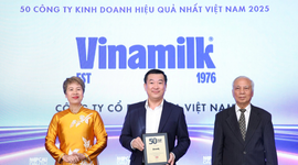 Vinamilk lần thứ 14 liên tiếp được vinh danh Top 50 công ty kinh doanh hiệu quả nhất Việt Nam