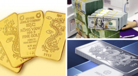Vàng đứng giá sau cú tăng sốc, bạc nhích nhẹ, USD tiếp tục giảm