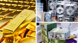 Giá vàng, bạc và đồng USD đồng loạt giảm