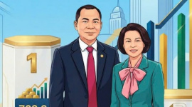 Vợ chồng tỷ phú Phạm Nhật Vượng chính thức trở thành 2 người giàu nhất và nhì TTCK Việt Nam, bỏ xa những người còn lại