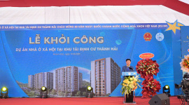 Chính thức khởi công hơn 1.300 căn nhà ở xã hội tại khu tái định cư Thành Hải