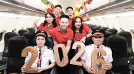 Chuyến bay mừng năm mới 2026 ngập tràn niềm vui của Vietjet