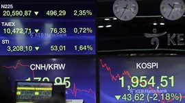 Chứng khoán châu Á hầu hết đi xuống phiên đầu tuần