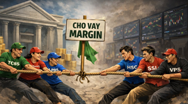 Cuộc đua cho vay margin: Nhóm CTCK có ngân hàng hậu thuẫn bứt tốc, HSC gây bất ngờ tăng gần 8.000 tỷ dư nợ trong một quý