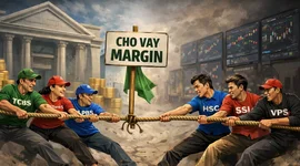 Cuộc đua cho vay margin: Nhóm CTCK có ngân hàng hậu thuẫn bứt tốc, HSC gây bất ngờ tăng gần 8.000 tỷ dư nợ trong một quý