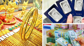 Giá vàng neo cao, bạc vượt mốc 114 triệu/kg