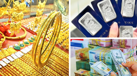 Giá vàng neo cao, bạc vượt mốc 114 triệu/kg