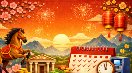 Lịch nghỉ Tết Nguyên đán Bính Ngọ 2026 của hệ thống ngân hàng