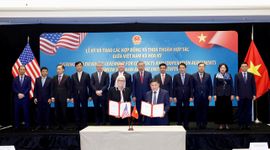Tổng Bí thư Tô Lâm và đại diện lãnh đạo 2 nước chứng kiến Vietjet trao các thoả thuận trị giá 6,3 tỷ USD với các đối tác Mỹ