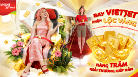 Bay Vietjet đầu năm, rước lộc vàng may mắn