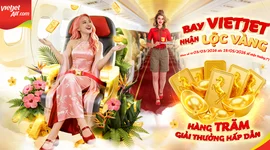 Bay Vietjet đầu năm, rước lộc vàng may mắn