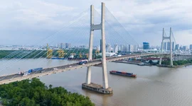 Cầu dây văng tĩnh không cao nhất Việt Nam trị giá 23.000 tỷ, kết nối tới siêu dự án 16 tỷ USD sắp đạt cột mốc then chốt trong vài ngày tới
