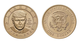 Mỹ phát hành đồng xu 1 USD in hình Tổng thống Donald Trump