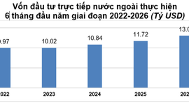 6 tháng đầu năm 2026: Tổng vốn đầu tư của Việt Nam ra nước ngoài gấp 2,5 lần cùng kỳ năm trước