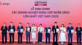 DOJI nhận vinh danh Top 7 doanh nghiệp phân phối – bán lẻ tư nhân nộp ngân sách Nhà nước lớn nhất Việt Nam năm 2026