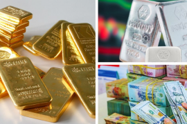 Giá vàng đảo chiều tăng, bạc leo lên 63 triệu đồng/lượng