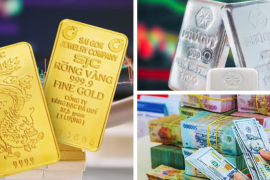 Giá vàng nhích nhẹ, bạc tăng phi mã