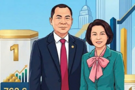 Vợ chồng tỷ phú Phạm Nhật Vượng chính thức trở thành 2 người giàu nhất và nhì TTCK Việt Nam, bỏ xa những người còn lại