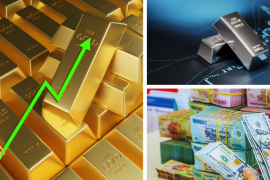 Giá vàng tăng sốc 4,6 triệu đồng, bạc vượt 102 triệu/kg