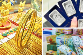 Giá vàng neo cao, bạc vượt mốc 114 triệu/kg