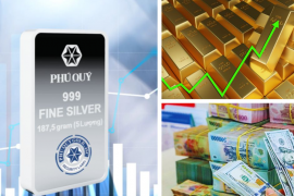 Giá vàng bạc cùng tăng mạnh