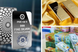 Giá vàng tiến sát 180 triệu đồng/lượng, bạc bật tăng mạnh cuối tuần