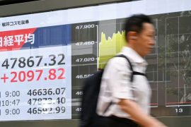 Chứng khoán châu Á giảm mạnh do lo ngại kinh tế đình lạm