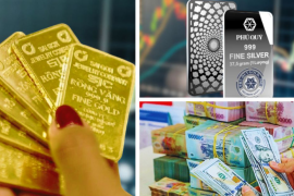 Hoạt động chốt lời ồ ạt khiến giá vàng bạc hạ nhiệt