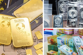 Giá vàng “bốc hơi” 5 triệu đồng/lượng, bạc hạ nhiệt