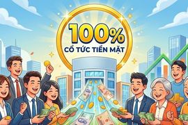 Một công ty chốt ngày trả cổ tức tiền mặt 100%