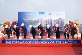 Trellia Cove tại Mizuki Park chính thức cất nóc sau hơn 1 năm thi công