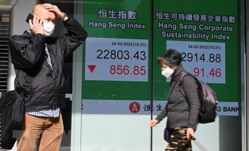 Lo ngại suy thoái kinh tế đẩy hầu hết sàn chứng khoán châu Á đi xuống