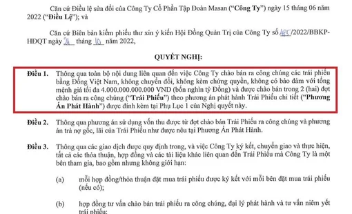 Masan Group phát hành 4.000 tỷ trái phiếu để đảo nợ