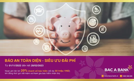 Gửi tiết kiệm tại BAC A BANK – Khách hàng được bảo an toàn diện, nhận siêu ưu đãi phí